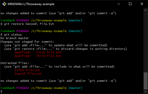 New and edited files